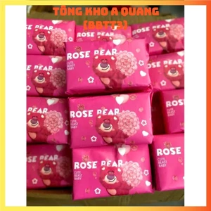 KHĂN MẶT KHÔ GẤU DÂU, Khăn Khô Rút Lau Mặt Dùng 1 Lần - Ướt Gấu Dâu - Gói Khăn Khô Rút Gấu Hồng Gói 50-MA: KHANLAUKHO7