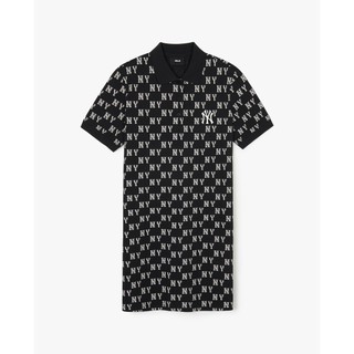 MLB - Đầm polo nữ cổ bẻ tay ngắn mini Mono Monogram Piqué_3FOPM0143-50BKS