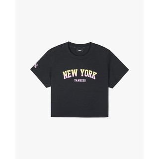 MLB - Áo croptop nữ cổ tròn tay ngắn Varsity_3FTSV1443-50BKS
