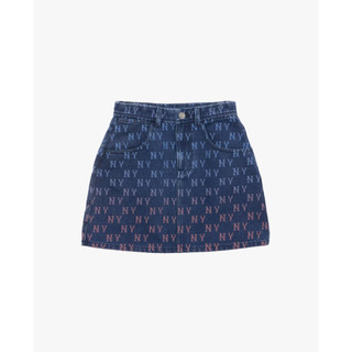 MLB - Chân váy denim phom chữ A mini Gradient Jacquard Monogram_3FDSM0144-50INS