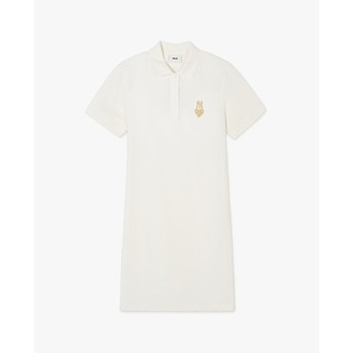 MLB - Đầm polo nữ cổ bẻ tay ngắn mini Heart Piqué_3FOPH0143-50CRS