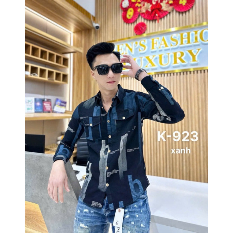 Sơ mi phối màu hoạ tiết độc đáo