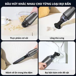 Máy Hút Bụi Cầm Tay Mini Không Dây DIPOLAR DMHB01 Lực Hút Mạnh Công Suất Lớn 12000PA Vệ Sinh Giường Nệm, Ô Tô, Sofa — ảnh 5