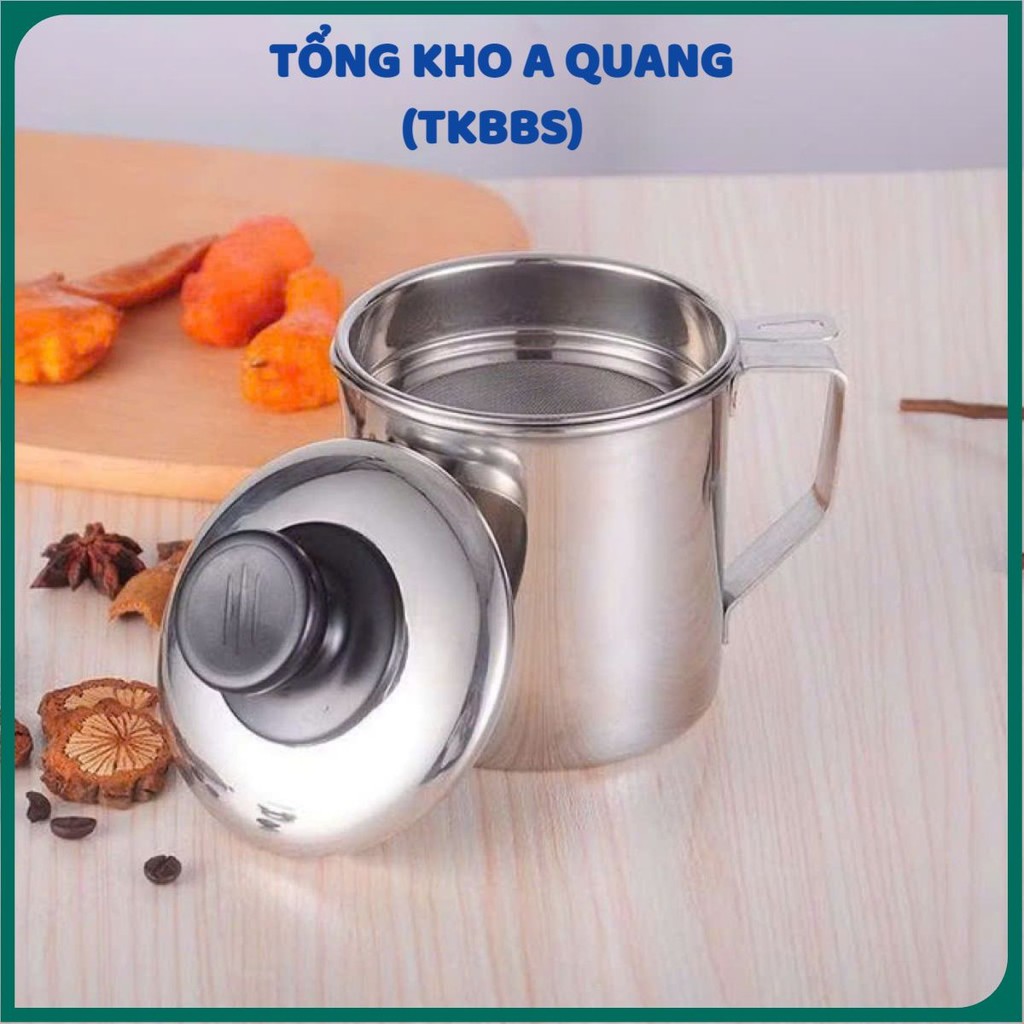 Hũ Đựng Dầu Mỡ Lọc Cặn Tiện Dụng,Ca Lọc Dầu Ăn Xả Cặn Nhanh Chóng - BÌNH INOX LỌC DẦU ĂN CÓ LƯỚI LỌC MỊN CHỐNG CẶN