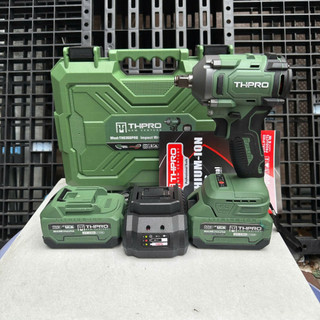 Máy Siết Bulong THPRO-TH636PRO,màu Xanh Lục Bảo,động cơ không chổi than ,lực đập 360N.m..Tặng đầu chuyển vít