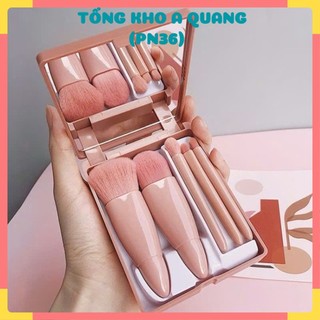 Bộ Cọ Trang Điểm Make Up Cá Nhân 5 Món Kèm Hộp Đựng,  HỌP CỌ 5 MÓN KÈM GƯƠNG , COTRANGDIEM4