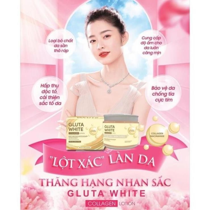 Combo Kem Body Miss + Ủ trắng Gluta White Collagen Lotion Thái Lan Giúp Dưỡng Trắng Da Toàn Thân [Chính Hãng]
