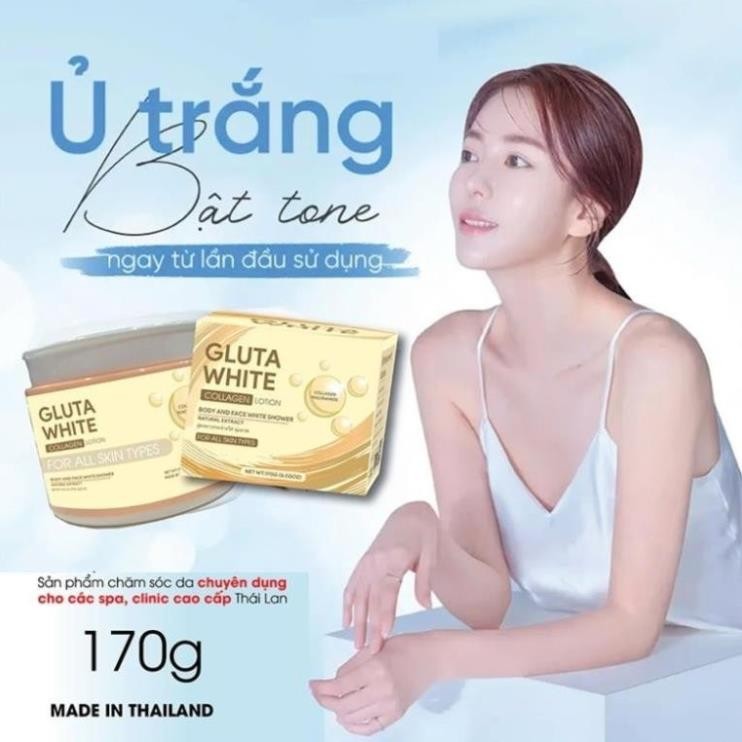 Combo Kem Body Miss + Ủ trắng Gluta White Collagen Lotion Thái Lan Giúp Dưỡng Trắng Da Toàn Thân [Chính Hãng]