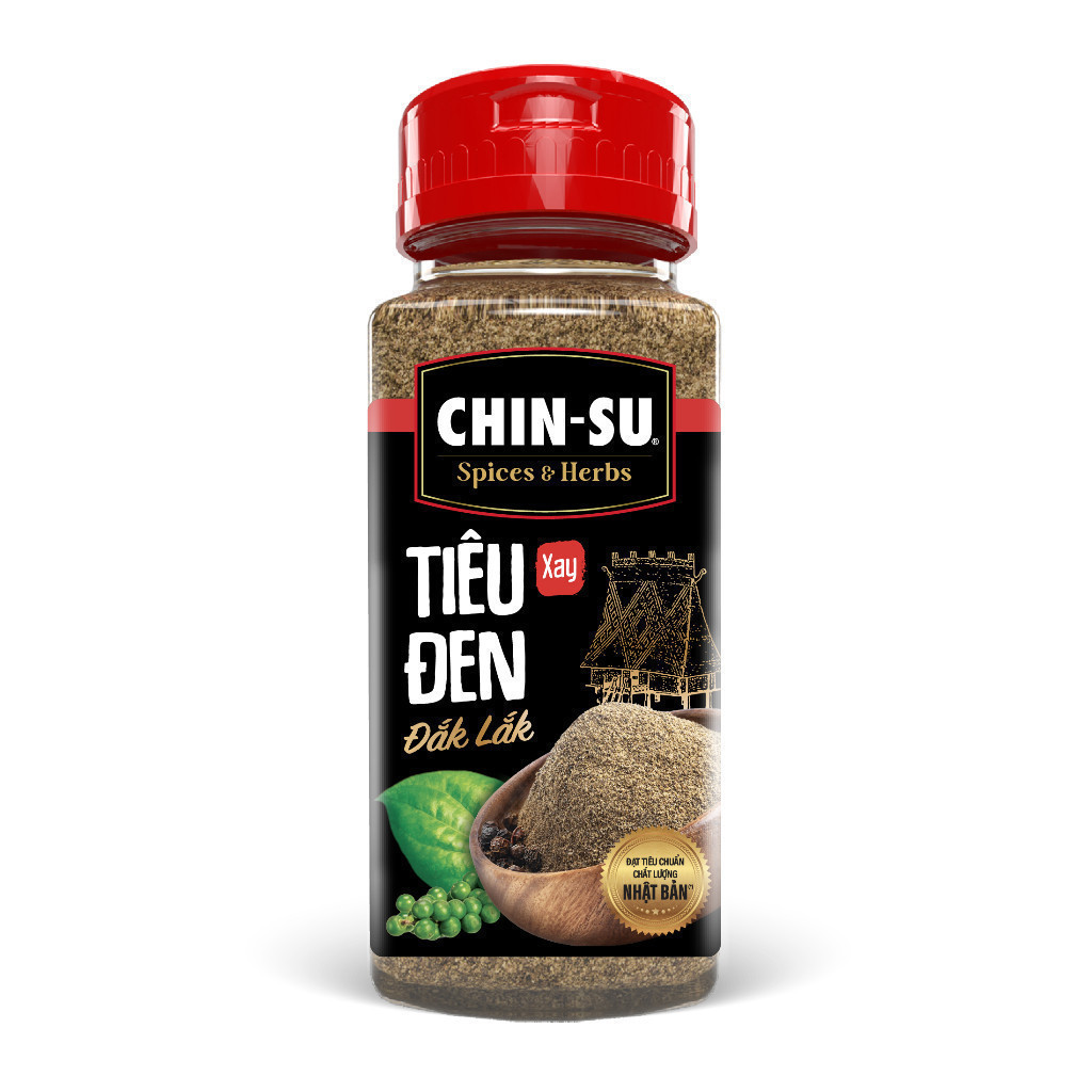 [Chọn loại] Tiêu Đen Xay Đắk Lắk Chin-Su Hũ X 60Gr