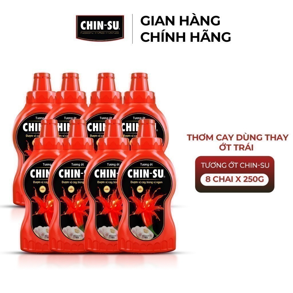Combo 8 chai Tương Ớt CHIN-SU 250G (Bao bì có thể thay đổi theo đợt nhập hàng)