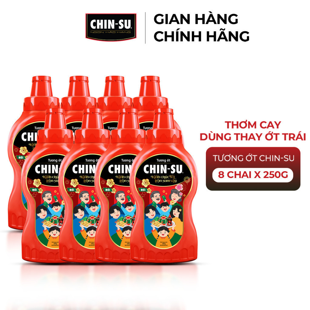 Combo 8 chai Tương Ớt CHIN-SU 250G (Bao bì có thể thay đổi theo đợt nhập hàng)