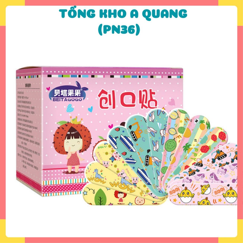 Hộp 120 Miếng Băng Y Tế URGO Hoạt Hình Dễ Thương - Băng Cá Nhân Tránh Nhiễm Trùng An Toàn Tiện Lợi - HỘP HỒNG LOẠI 1 XỊN