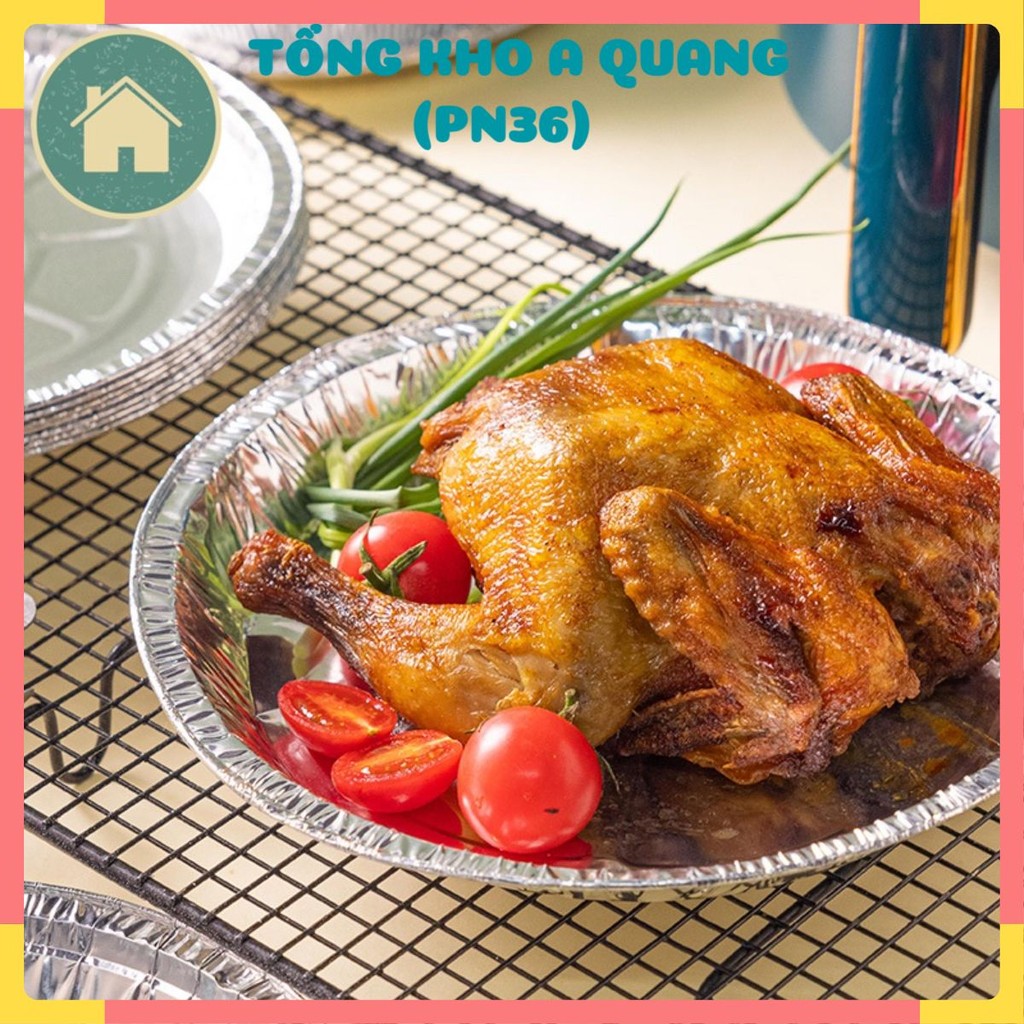 [COMBO 20]Khay Giấy Bạc Lót Nồi Chiên Không Dầu Cỡ 18cm 20cm 23cm Dày Cứng Tái Sử Dụng  Đồ Nhà Bếp