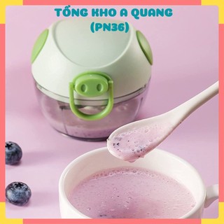 Máy Xay Mini Đa Năng 3 Lưỡi Dao Kéo Tay, Máy Xay Tỏi Ớt Hành, Xay Rau Củ Quả, Xay Đồ Ăn Dặm 3968