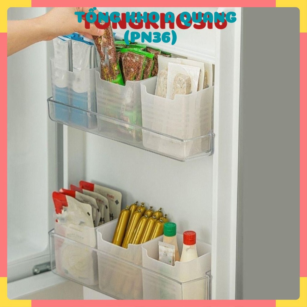 [COMBO 10]Hộp Nhựa (Q12) Đựng Thực Phẩm, Đồ Ăn, Rau Củ Để Cánh Cửa Tủ Lạnh Đa Năng Tiện Lợi