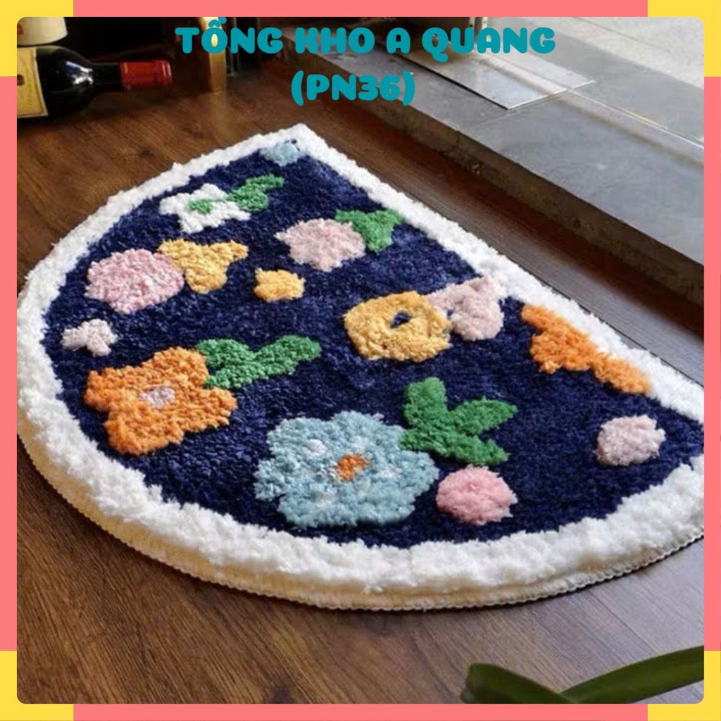 Thảm Lau Chân In Hình Họa Tiết 5D Cute Siêu Thấm Nước Chống Trơn Trượt,  THẢM HÌNH HOA - THAM0234