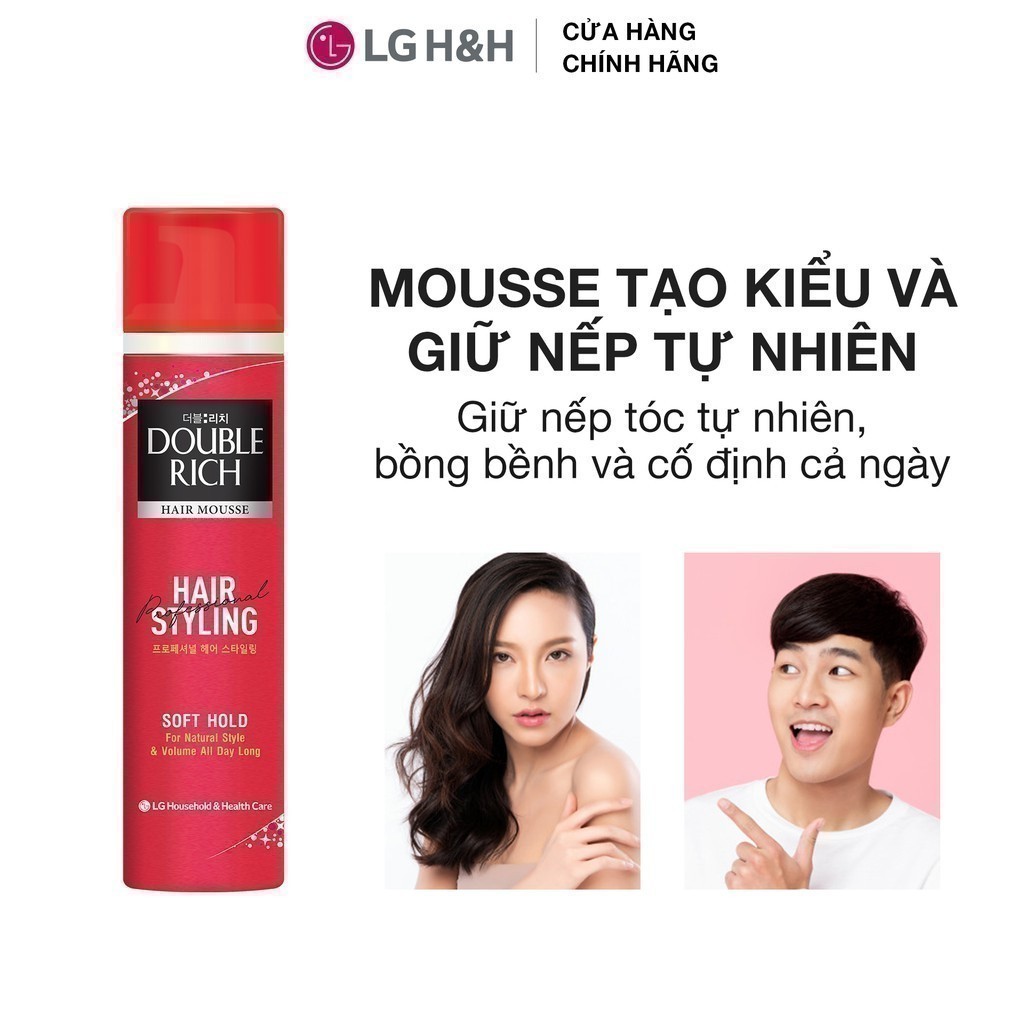 Ảnh Mousse tạo kiểu tóc Double Rich HAIR MOUSSE 150ml 4