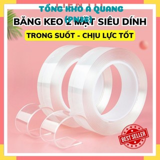Băng Dính 2 Mặt Siêu Dính Băng Keo Nano Trong Suốt 3cm*3m Dán Tường Dính Mọi Bề Mặt Tiện Lợi - BANGDINH561