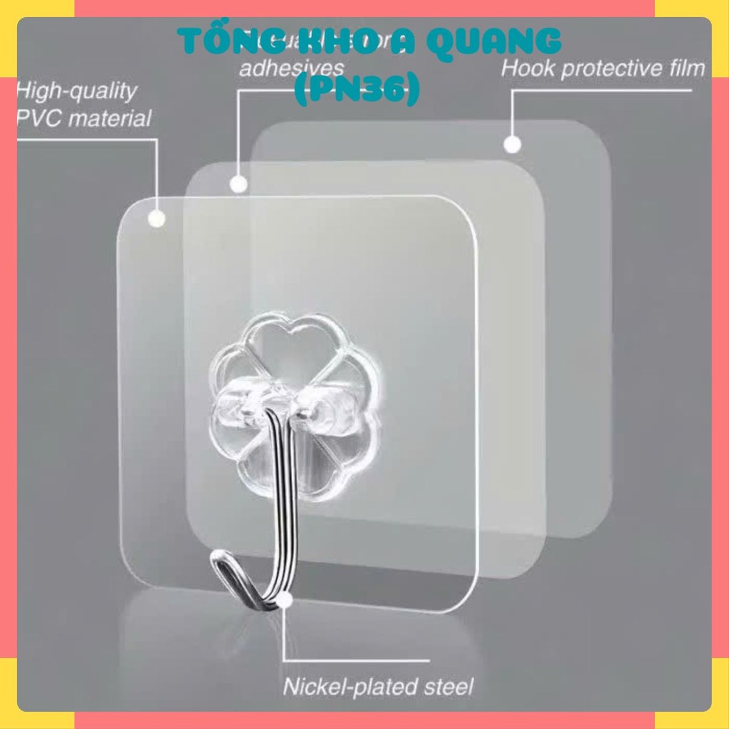 [COMBO 10]Móc Siêu Dính Treo Đồ Dán Tường Chịu Lực Tốt,  MÓC DÁN TƯỜNG TRONG SUỐT - MOCDANTUONG78
