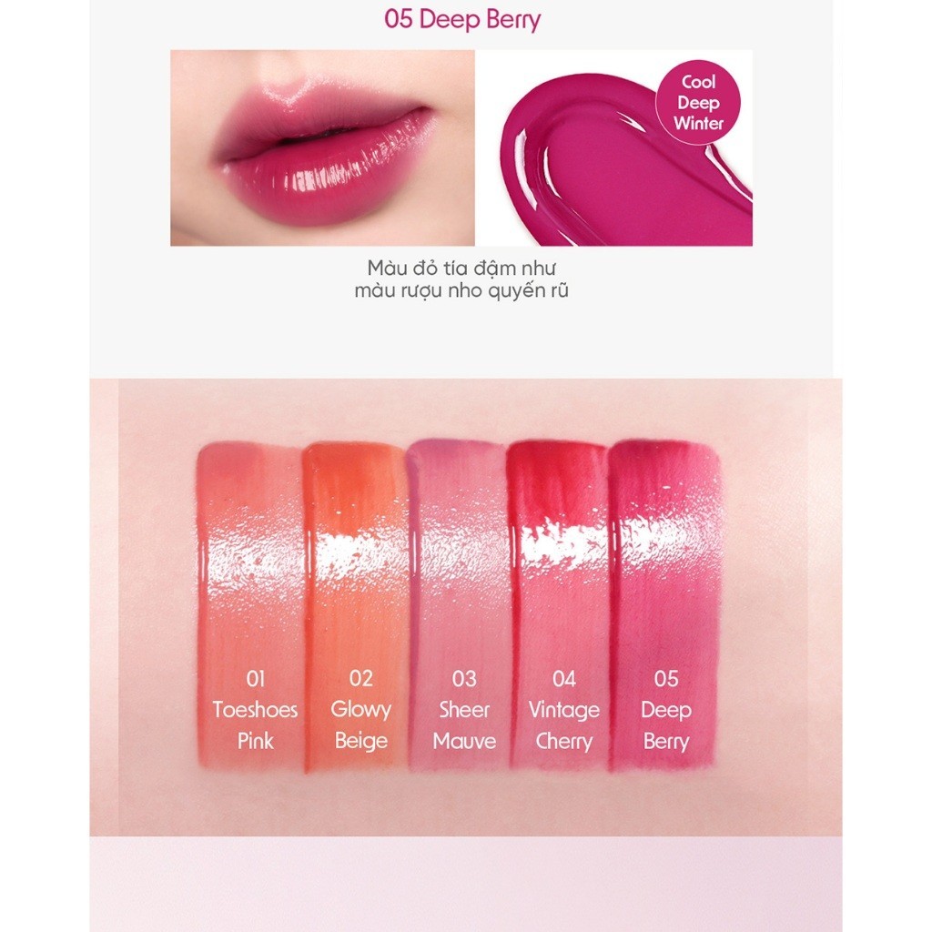 [LG Makeup VN] Son bóng căng mọng bền màu Code Glokolor Fix-on Glow Tint 4.2g