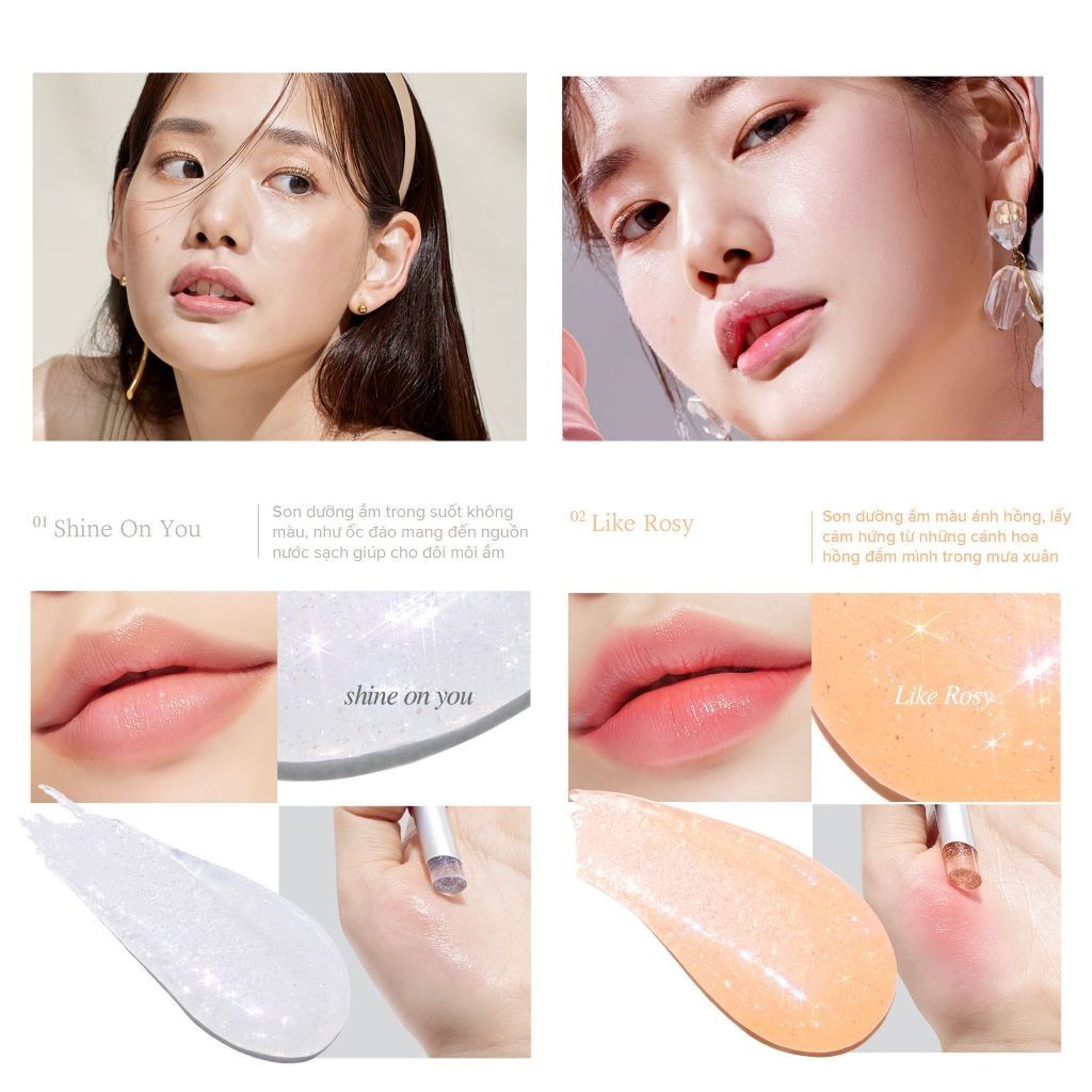 [LG Makeup VN] Son dưỡng môi có màu Glint 3g nguồn gốc thực vật, dưỡng ẩm tạo hiệu ứng căng bóng