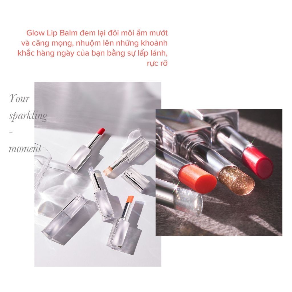 [LG Makeup VN] Son dưỡng môi có màu Glint 3g nguồn gốc thực vật, dưỡng ẩm tạo hiệu ứng căng bóng
