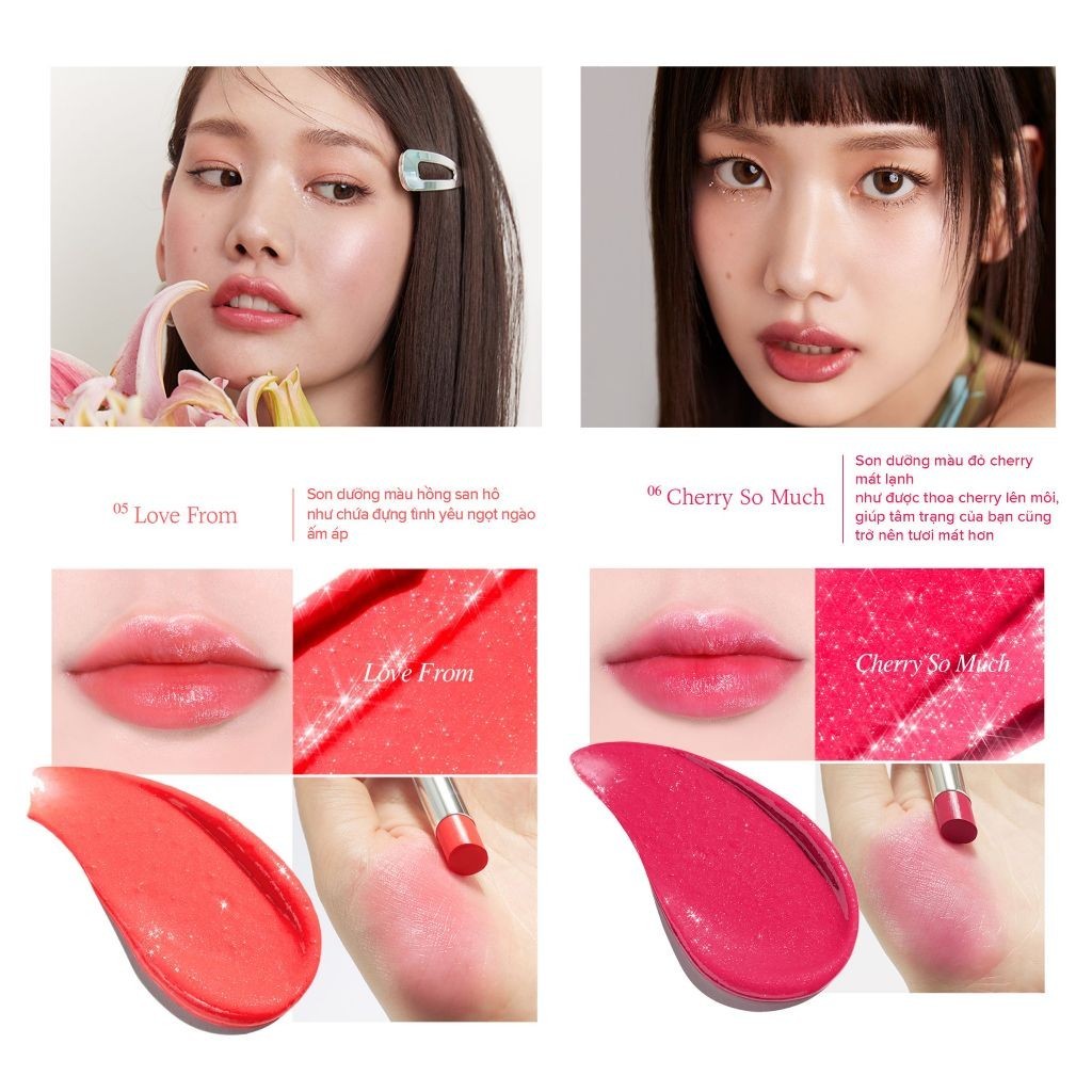 [LG Makeup VN] Son dưỡng môi có màu Glint 3g nguồn gốc thực vật, dưỡng ẩm tạo hiệu ứng căng bóng