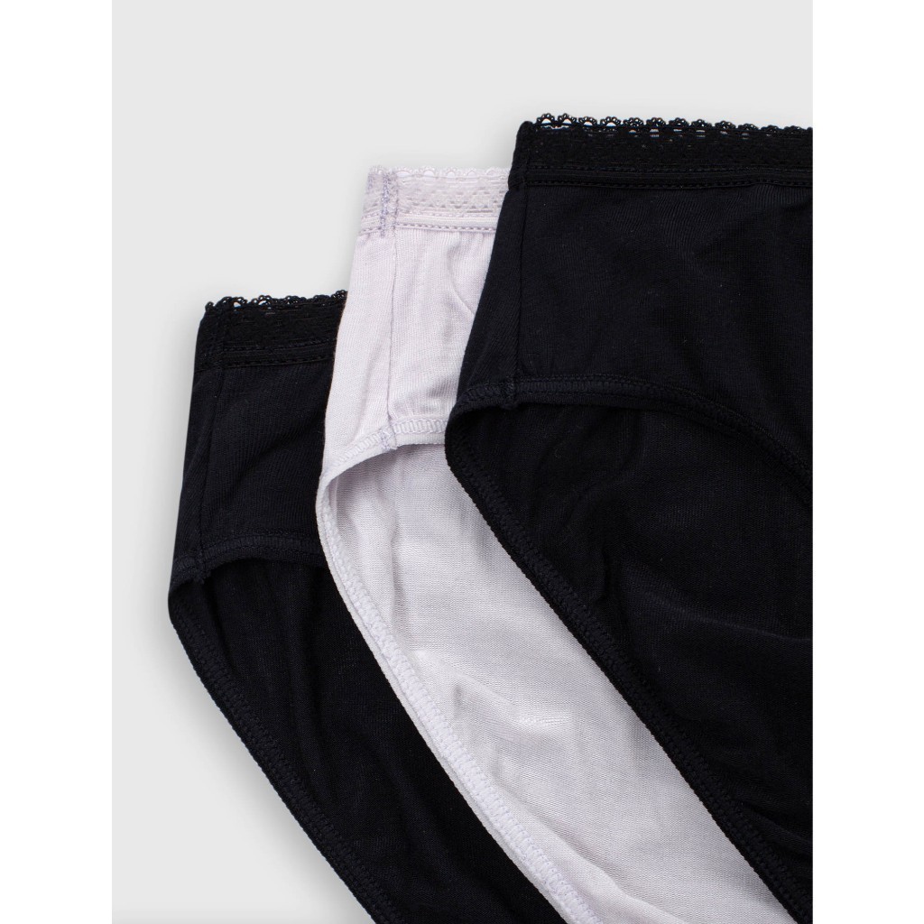 Combo 3 quần lót nữ CANIFA viền ren chất liệu mềm mại 6US25A004