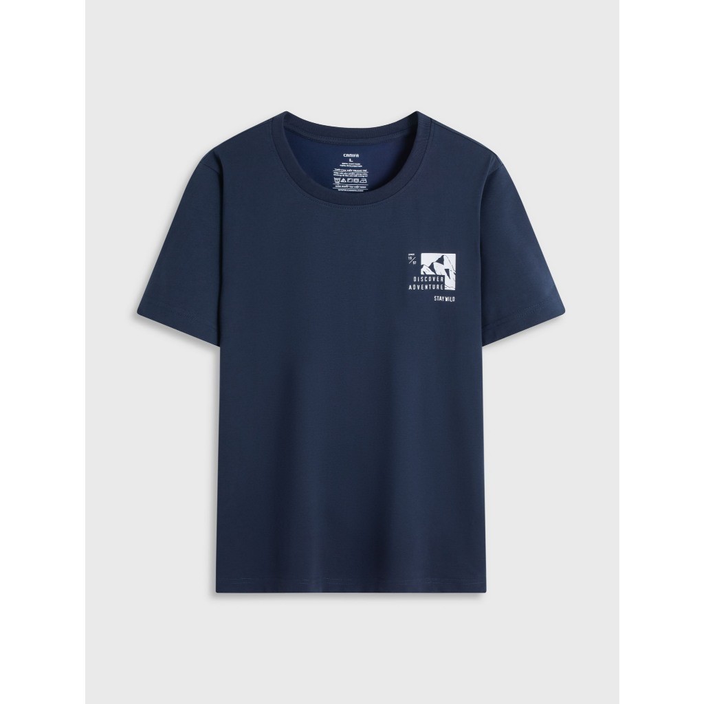 Áo phông nam form rộng cộc tay CANIFA chất cotton mềm mại có hình in 8TS25S001