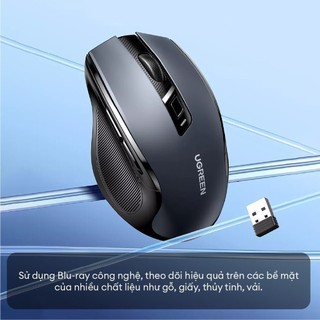 Chuột không dây 2.4G Ugreen MU006 Chuột Ergonomic 4000 DPI | 6 Nút Tắt Tiếng | Bảo Hành 18 tháng 1 đổi 1 | 90545 90855