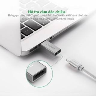 Đầu chuyển đổi USB-C sang USB 3.0 UGREEN US204 US276|Hỗ trợ tốc độ 200MB/s | Kích thước gọn nhẹ|Bảo Hành18 Tháng 1 Đổi 1