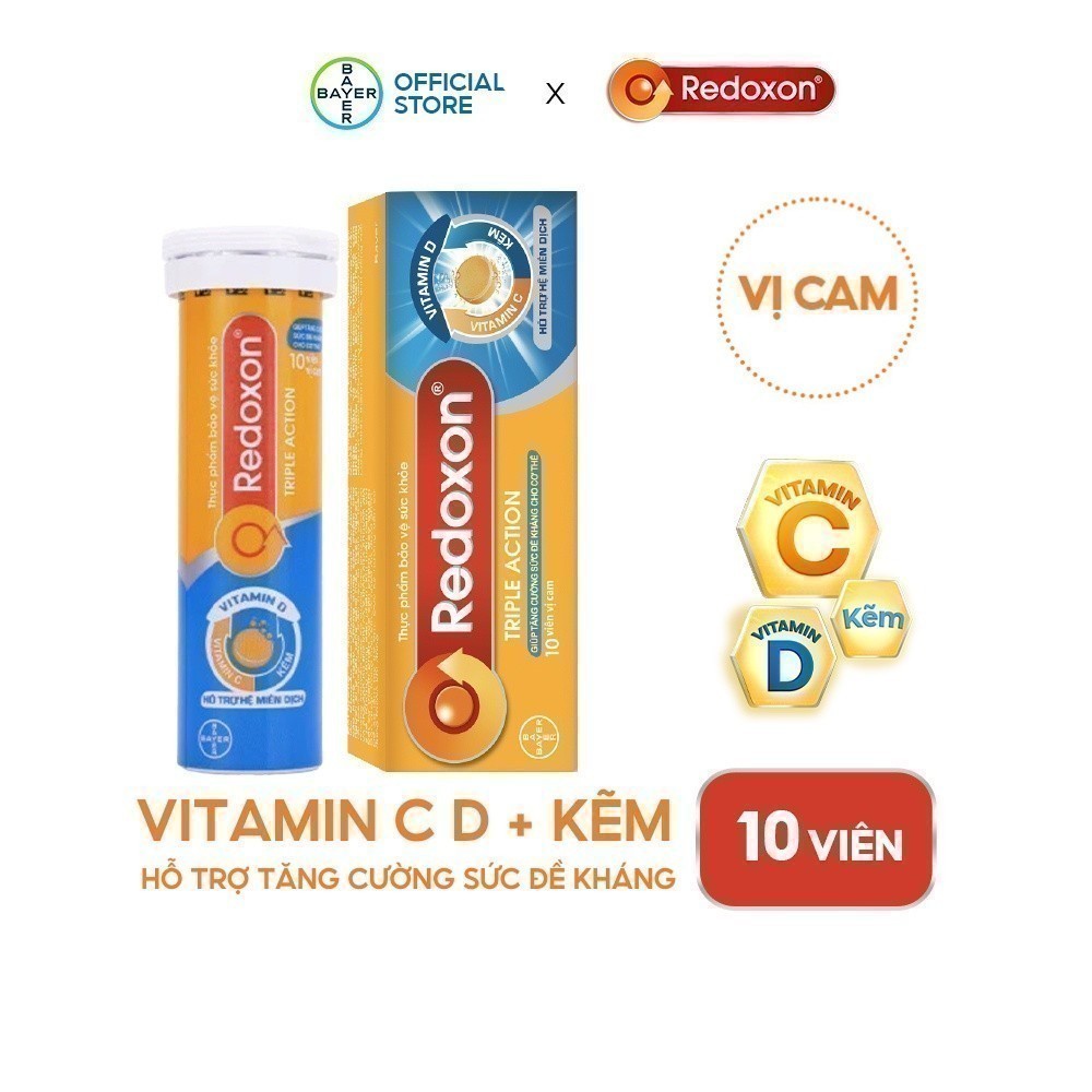 Ảnh Viên sủi bổ sung Vitamin C và D và Kẽm Redoxon Triple Action 10 viên 4