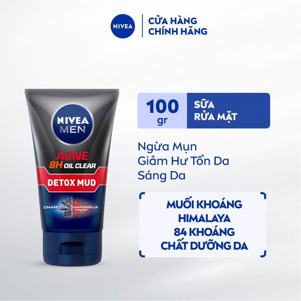 Ảnh Sữa Rửa Mặt NIVEA MEN Acne Oil Clear Bùn Khoáng Ngừa Mụn | Sạch Sâu (100 g) - 83940 1