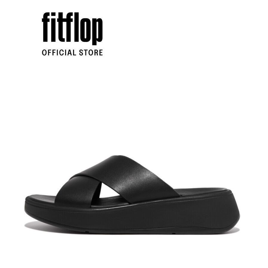 Dép Quai Ngang Nữ FitFlop F-MODE - All Black - FL11 - FW5-090
