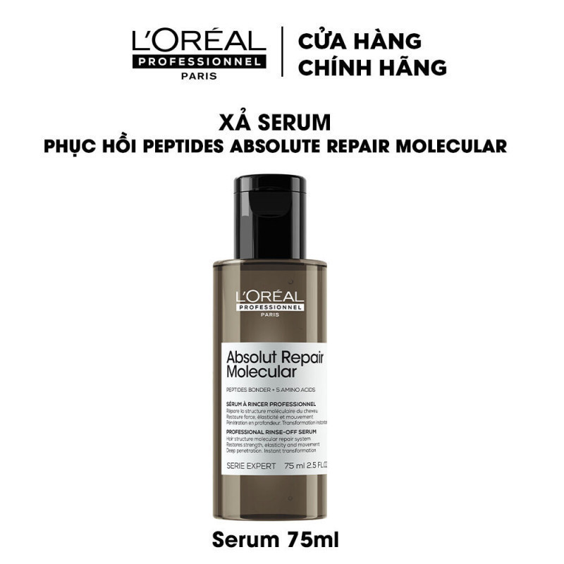 [GIFT] Xả Serum phục hồi Peptides cho tóc hư tổn L'Oréal Professionnel Absolut Repair Molecular 75ml