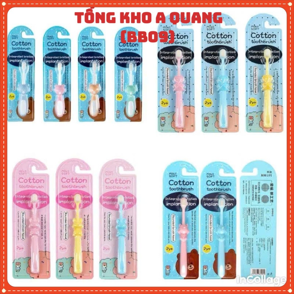(COMBO 5) Bàn chải đánh răng Cotton Toothbrush trẻ em lông tơ siêu mềm mịn, BÀN CHẢI CHO BÉ - BANCHAI17