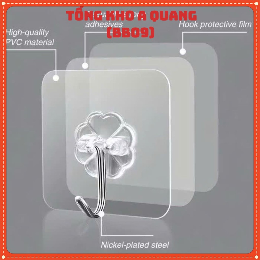 [COMBO 10] MÓC DÁN TƯỜNG TRONG SUỐT, Móc Dán Tường Chịu Lực Tốt Treo Tường Dán Siêu Dính - MOCDANTUONG5
