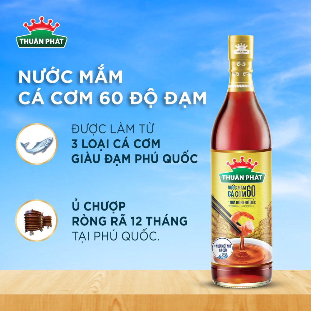 Ảnh Nước mắm cá cơm Thuận Phát 60 độ đạm 490ml 1