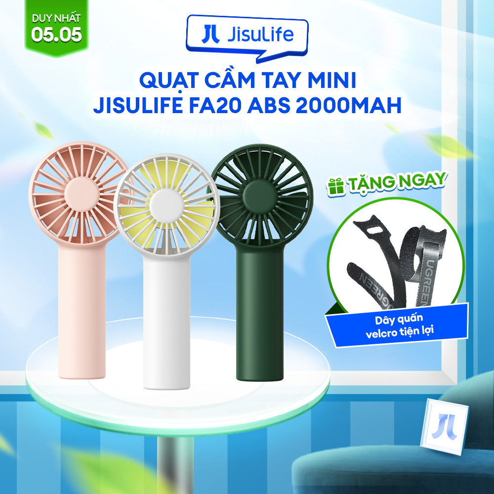 Ảnh Quạt Cầm Tay Mini JISULIFE FA20 ABS 2000mAh - Sạc Nhanh - Sử Dụng Lên Đến 12H  Chính Hãng - Bảo Hành 12 Tháng 1
