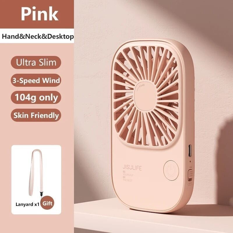 Ảnh Quạt Mini Cầm Tay Jisulife FA49 2000mAh Nhỏ Gọn - Siêu Mỏng - Dễ Thương - Chính Hãng - Bảo Hành 12 Tháng 2