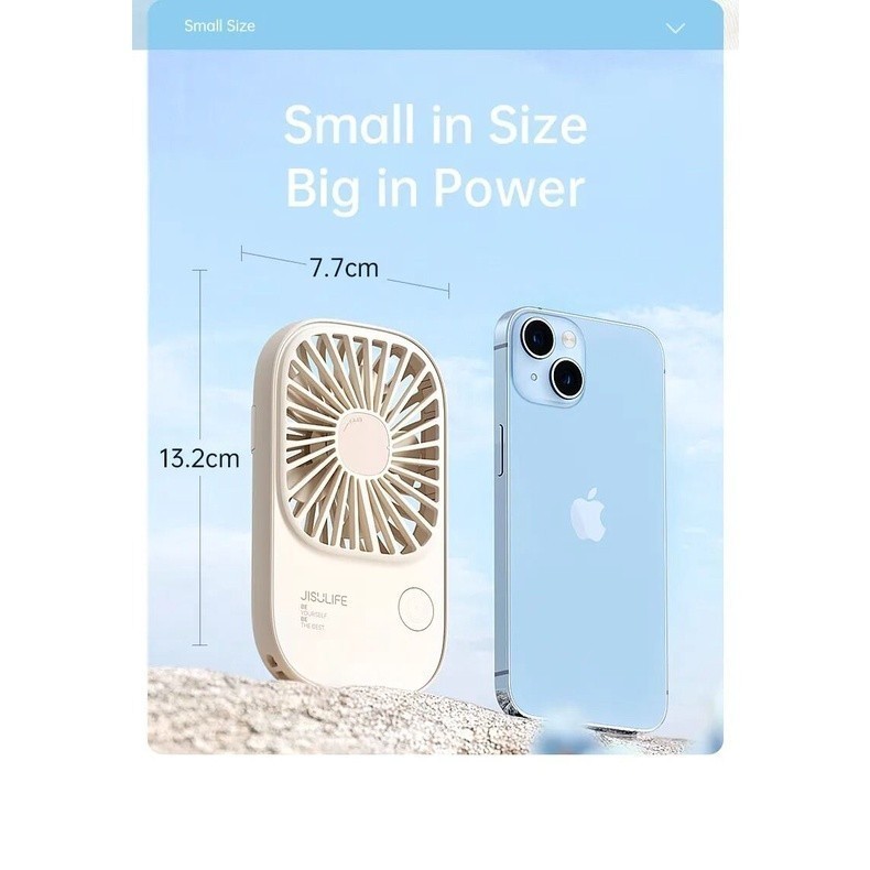 Ảnh Quạt Mini Cầm Tay Jisulife FA49 2000mAh Nhỏ Gọn - Siêu Mỏng - Dễ Thương - Chính Hãng - Bảo Hành 12 Tháng 4