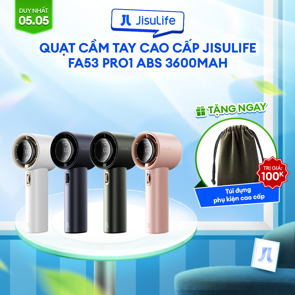 Ảnh Quạt Cầm Tay Cao Cấp JISULIFE Pro1 (FA53 ABS) - Màn LED Hiển Thị - Sử Dụng Lên Đến 12H - Bảo Hành Chính Hãng 12 Tháng 1