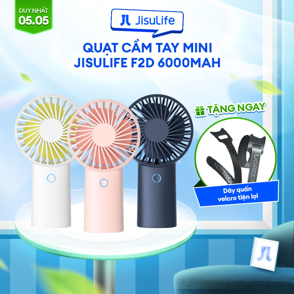 Ảnh Quạt Cầm Tay Mini JISULIFE F2D ABS 6000mAh - Sạc Nhanh - Sử Dụng Lên Đến 30H Chính Hãng - Bảo Hành 12 Tháng 1