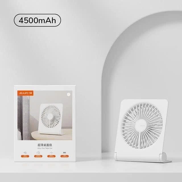Ảnh Quạt Để Bàn Mini Siêu Mỏng JISULIFE FA28 4500mAh | Hoạt Động Yên Tĩnh Không Tiếng Ồn | 4 Cấp Độ Gió | Bảo Hành 12 Tháng 1