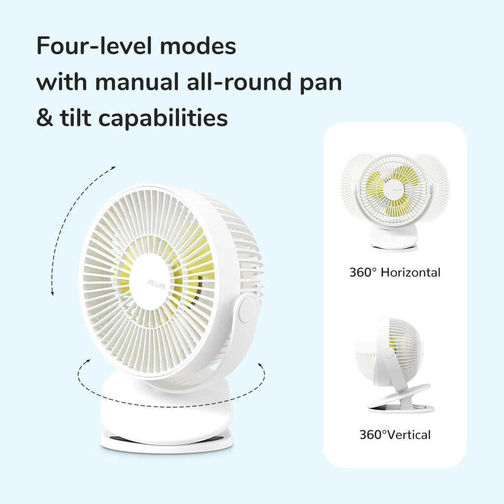 Ảnh Quạt Kẹp Tích Điện Cao Cấp JISULIFE FA18S Pin 4000mAh | Xoay 360 Độ | Sử Dụng Lên Đến 16H | Bảo Hành Chính Hãng 12 Tháng 4