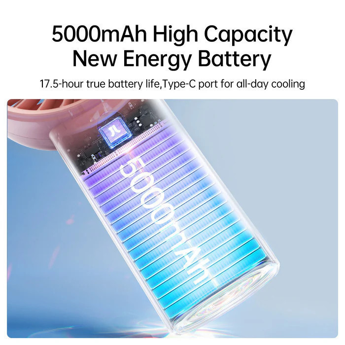 Ảnh Quạt Cầm Tay mini JISULIFE Life 4 Pin 3600/5000mAh | 5 Cấp Độ Gió - Sử Dụng Liên Tục 12H | Bảo Hành Chính Hãng 12 Tháng 2