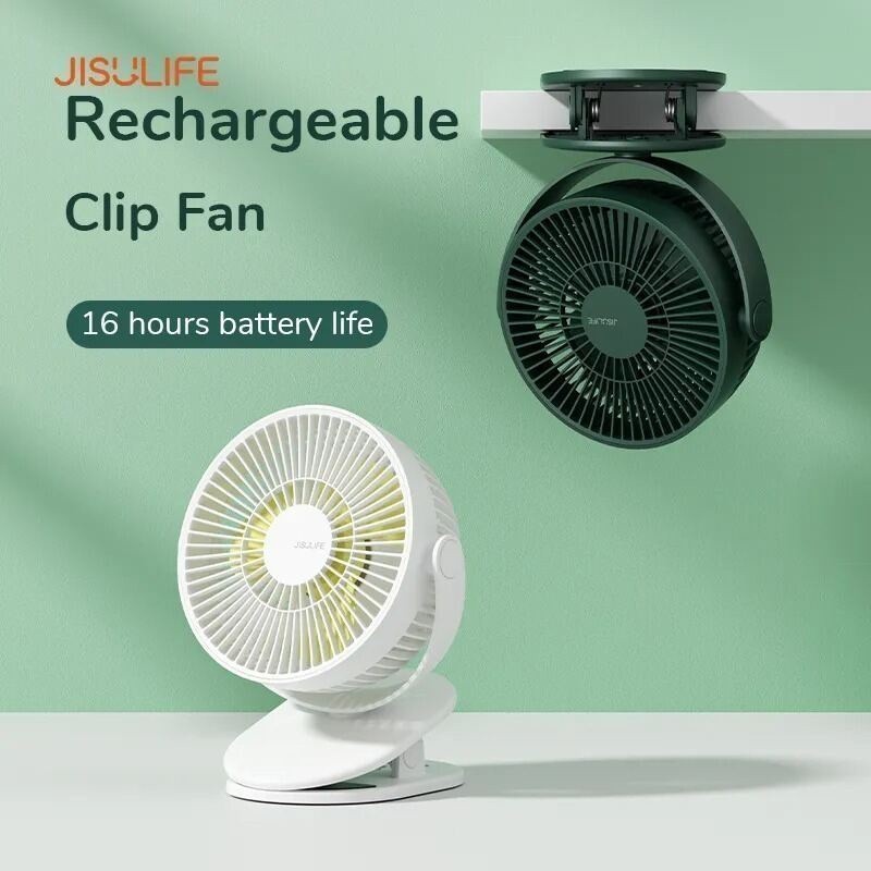 Ảnh Quạt Kẹp Tích Điện 4000mAh JISULIFE FA29A Cao Cấp | Xoay 360 độ | Sử Dụng Lên Đến 12H | Bảo Hành Chính Hãng 12 Tháng 2