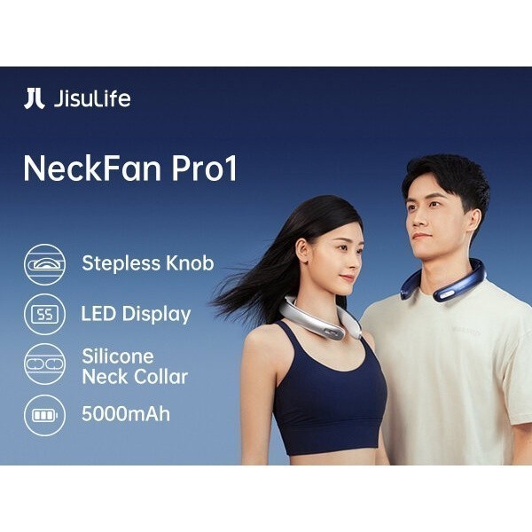 Ảnh Quạt Đeo Cổ Cao Cấp JISULIFE Pro1 Làm Mát 360 Độ | LED Hiển Thị 100 Cấp Gió | Sử Dụng Đến 17H | Bảo Hành Chính Hãng 12Th 3