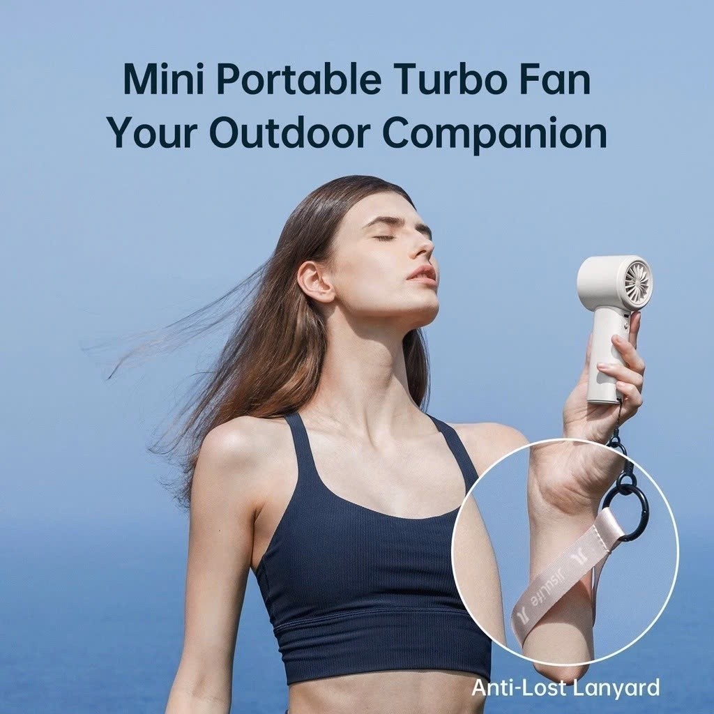 Ảnh Quạt Cầm Tay Cao Cấp JISULIFE FA53 Pro1/Pro1 S | Con Lăn 100 Cấp Gió - LED Hiển Thị Pin - Sử Dụng Đến 15H | Bảo Hành 12T 2