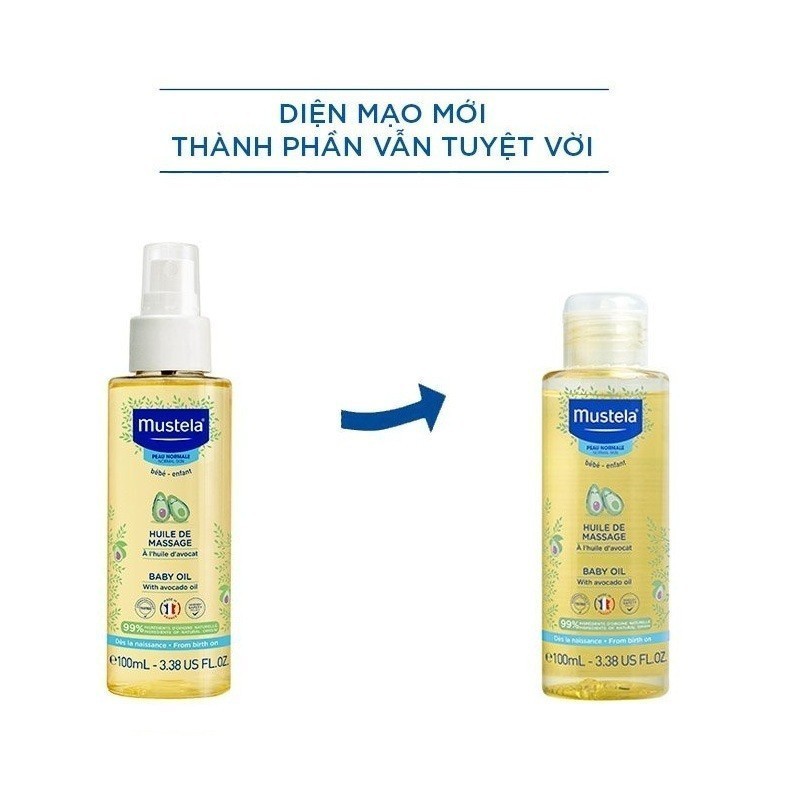 Ảnh Dầu Massage Cho Trẻ Sơ Sinh & Em Bé Mustela - 100ml 4
